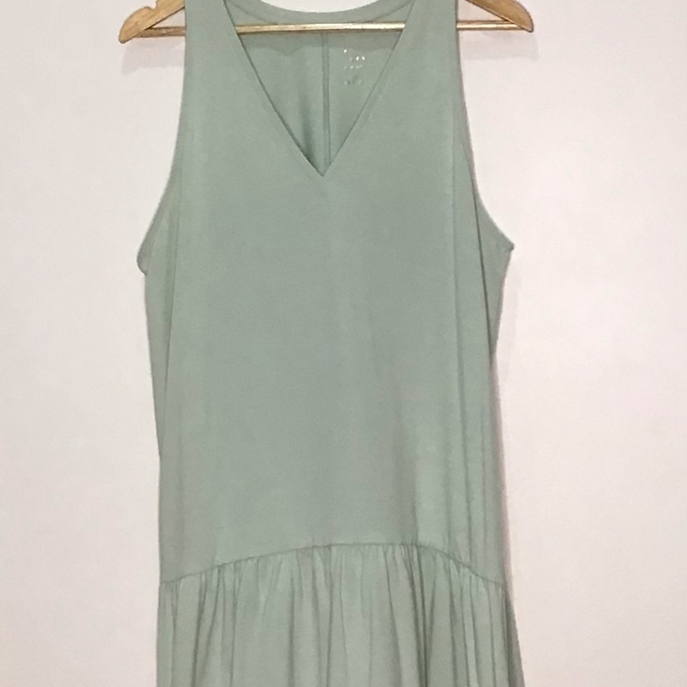 A New Day Women's Mint Green Maxi Women’s Sleeveless Dress size XL Ruffled Hem - Picture 2 of 7